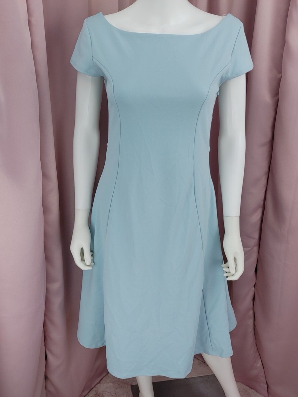 *NWT* Francesca's Mi Ami Women's Blue Chiffon Backless A-Line Midi Dress Size M